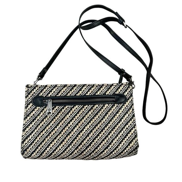 Patricia Nash Woven Straw Leather Crossbody Purse - Picture 1 of 11
